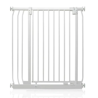 Image of Safetots Extra Tall Elite Safety Gate, 80cm 89cm, Matt White, 96.8cm in Height, Pressure Fit Stair Baby Gate for Doors Hallways and Spaces, Barrier, Easy Installation