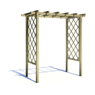 Image of Shire Pressure Treated Archways Arch Trellis Pergola 6x3