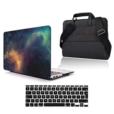 Image of FINDING Case Apple MacBook Air 11 inch A1370 A1465,BUNDLE 3 IN 1 Hard Shell with Laptop Shoulder Bag Strap and Keyboard Skin Cover for inch/11.6&quot; (universal space 01)