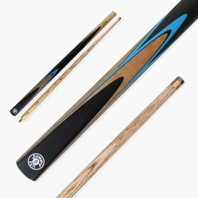 Image of Jonny 8 Ball VANQUISH 48 Inch 2 Piece Centre Joint Junior Kids Snooker Pool Cue 10mm Tip (Blue)