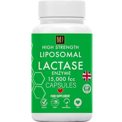 Image of Liposomal Lactase Enzyme 15000FCC 120 High Strength Capsules Tablets Lactose Digestion Digestive Food Supplement