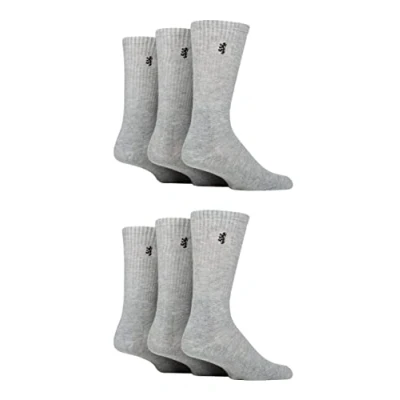 Image of Pringle Mens Bamboo Cushioned Sports Socks Exclusive To SOCKSHOP Pack of 6 Grey 12 14