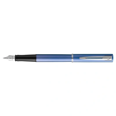 Image of Waterman Allure Fountain Pen Blue Lacquer Fine Nib Ink Gift Box