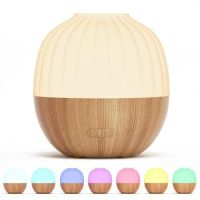Image of SALKING Essential Oil Diffuser, 300ml Aromatherapy Ultrasonic Diffusers for Oils, Cool Mist Humidifier with 8 Colour Lights, Auto Shut Off Function, Office Home