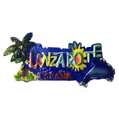 Image of Lanzarote Spain Espana Refrigerator Magnet 3D Travel Sticker Souvenirs Collection,Home &amp; Kitchen Decoration,Spain Fridge from China
