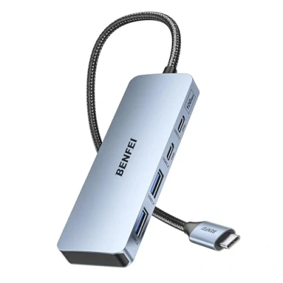 Image of BENFEI USB C Hub 10Gbps, 4 Ports 3.2 Adapter with Compatible for MacBook Pro/Air M2 M1, iPad, Dell, HP, Samsung(Not Support Monitor)