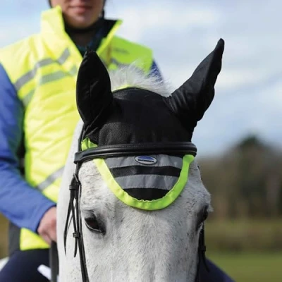 Image of WeatherBeeta Reflective Ear Bonnet, Yellow, Full