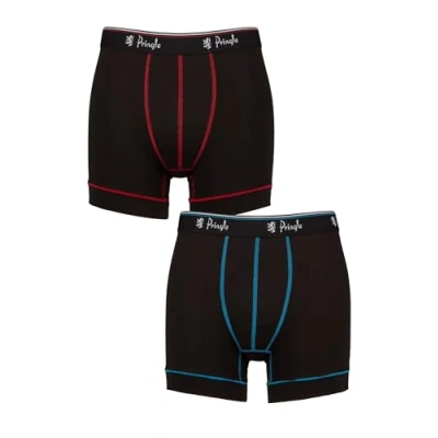 Image of Mens 2 Pack Pringle Sports Performance Trunks Black S