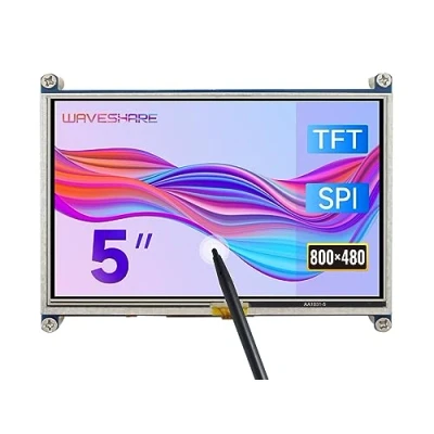 Image of Waveshare LCD Display Module 5inch 800 * 480 TFT Resistive Touch Screen Panel HDMI Interface for Any Version of Rapsberry pi(Pi 2) A/A+/B/B+/2 B/3B