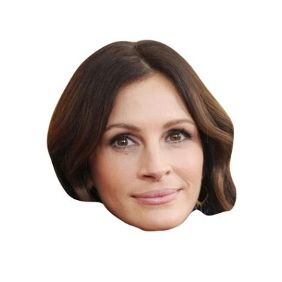Image of FoxyPrinting Julia Roberts Celebrity Cardboard Party Face Mask Fancy Dress