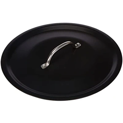 Image of Pentole Agnelli Aluminium Black 3 Mm. B Crystal Lid With Steel Bridge, Diameter 20 Cm.