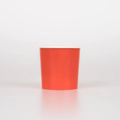 Image of Meri Tomato Red Tumbler Cups (Pack of 8)