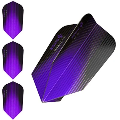 Image of Harrows Sonic Dart Flights 100 Micron Slim 5 Sets (15) (Purple)