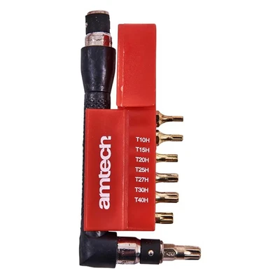 Image of Amtech I9200 9 Piece Offset Tamper Proof Torx bit Set