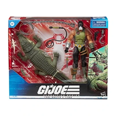 Image of G.I. Joe Classified Series Croc Master &amp; Fiona Action Figures 38 Collectible Premium Toys With Accessories 6 Inch Scale Custom Package Art