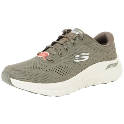 Image of Skechers Women&#039;s Arch FIT 2.0 Big League Sneaker, Olive, 4 UK