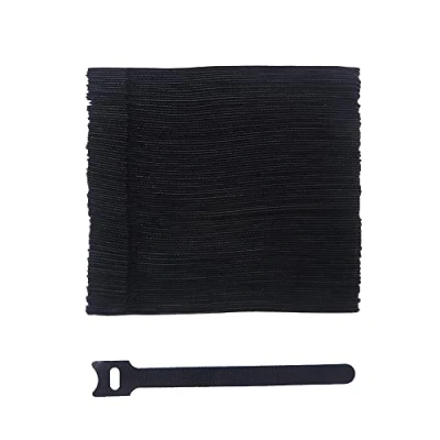 Image of YIXISI 100 PCS Reusable Cable Ties, 6 Inch Multi Purpose Hook and Loop Fastening Straps Tie Downs for Management Organizing Cords