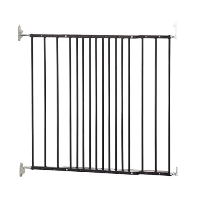 Image of Safetots Extending Metal Screw Fit Baby Stair Gate, White, 62.5cm 106.8cm, Safety Gate for Toddler, Barrier