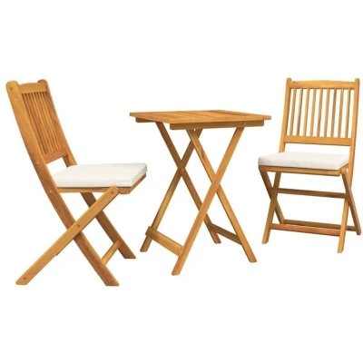 Image of vidaXL 3 Piece Garden Bistro Set Solid Acacia Wood
