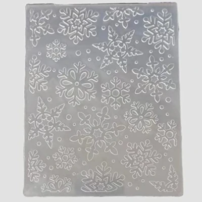 Image of WooYangFun 3D texured Merry Christmas Snowflake Embossing Folder for Card Making DIY Plastic Scrapbooking Photo Album Paper Craft Decoration Template Mold