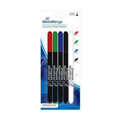 Image of MediaRange Multimedia Marker Set with Eraser Pen of 5
