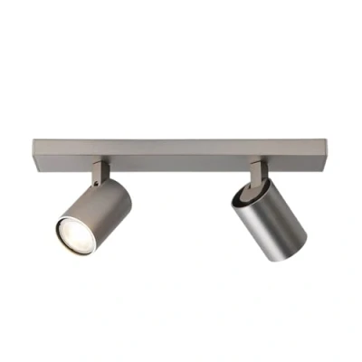 Image of Astro Ascoli Twin Indoor Spotlight (Matt Nickel), GU10 Lamp, Designed in Britain 1286125 3 Years Guarantee