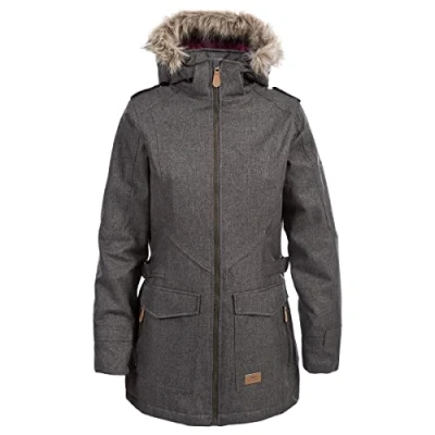 Image of Trespass Everyday, Khaki, XXS, Waterproof Jacket with Removable Hood for Women, XX Small / 2X 2XS, Green