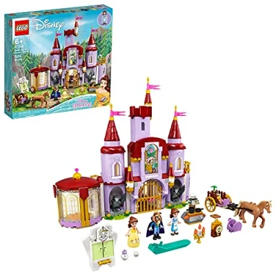 Image of LEGO Disney Belle and The Beast’s Castle 43196 Building Kit; an Iconic Construction Toy for Creative Fun; New 2021 (505 Pieces)