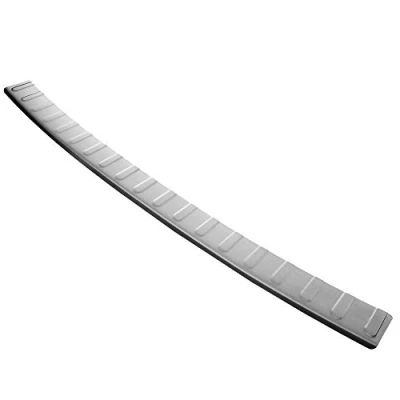 Image of Aroba AR221 BR Brushed Stainless Steel Boot Sill Protector Compatible with Mini Hatchback 3/5 Door F55 F56 from Year of Manufacture 03.2014 &gt; Perfect Fit Folded Edges Colour Silver