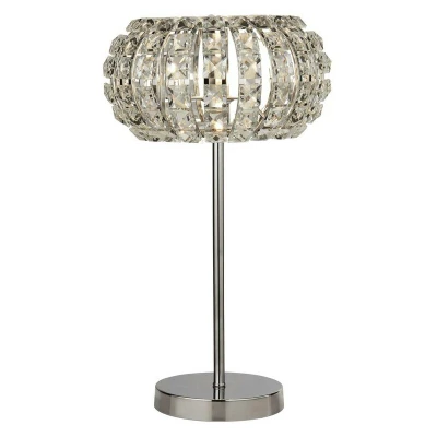 Image of Marilyn 1 Light Chrome Table Lamp with Crystal Glass, Sand Diffuser