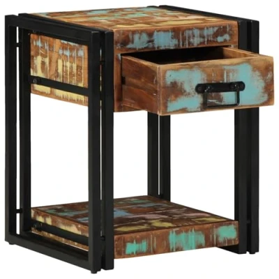 Image of vidaXL Bedside Cabinet 40x40x50 cm Solid Wood Reclaimed