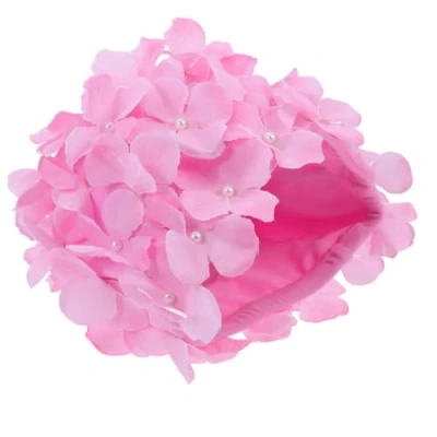 Image of WINOMO Flower Cap Ladies Swimming Hats Hats: Swim Floral Petal Stylish Hat Bathing Caps One Size for Women (Pink)