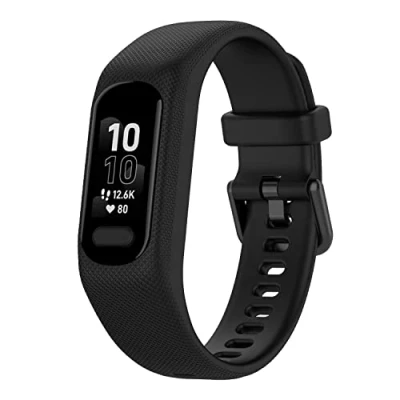 Image of BoLuo Watch Strap Compatible for Garmin Smart 5 /Garmin Vivosmart Band, Silicone Band Strap, Replacement Bracelet Wristband Wriststrap / (black)