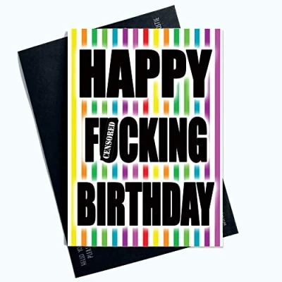 Image of Funny Rude Adult Birthday Cards Happy F*cking Friend Colleague PC1008