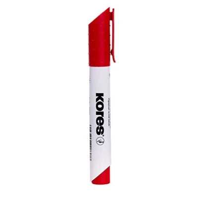 Image of Kores Red Whiteboard Marker Pen K XW1, Bullet Tip with Low Odour Ink Dry Wipe Pens School Supplies, Office Supplies Pack of 1
