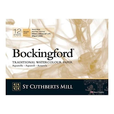 Image of Bockingford 300gsm Glued Pad 12&quot; x 9&quot; (310 230mm) Rough