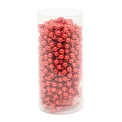 Image of Carousel Home 7.5m Red Bead Chain Christmas Tree Garland Decoration String Decorations
