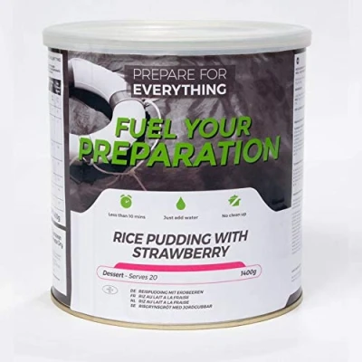 Image of Fuel Your Preparation Rice Pudding with Strawberry Tin Freeze dried