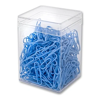 Image of Victory Office Products 60286H300 073 Paper Clips 28 mm Pack of 300 Plastic Coated Dark Blue