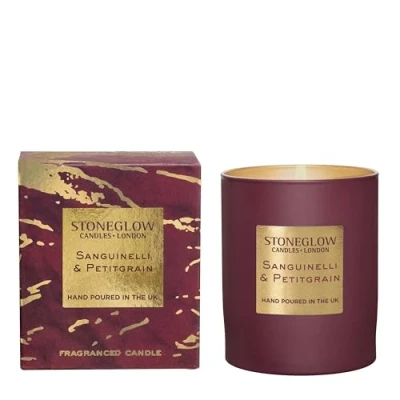 Image of Stoneglow Luna Collection Sanguinelli &amp; Petitgrain 220 Grams Scented Candle (Berry)