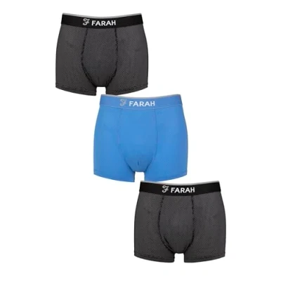 Image of Mens 3 Pack Farah Sports Fitted Trunks Multi L