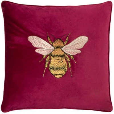 Image of Paoletti Hortus Polyester Filled Cushion, Fuschia, 50 x 50cm