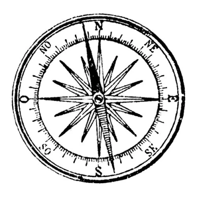 Image of Artemio Wooden Stamp E Compass, Wood