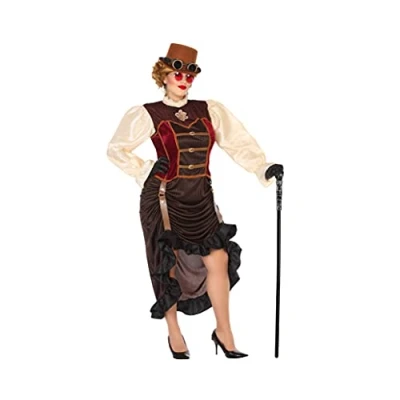Image of Atosa 56498 Costume Princess, Steampunk, Men, Women, Boys Girls, Multi Color, Size XXL
