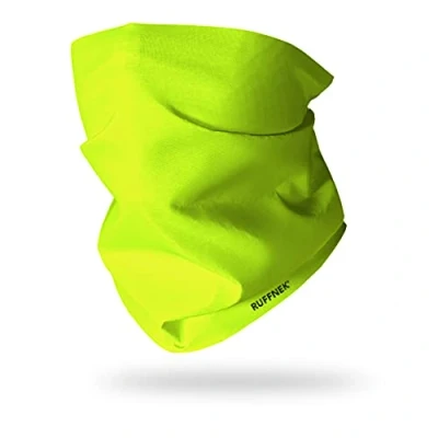 Image of Ruffnek FLUORESCENT YELLOW NECK WARMER/GAITER/SKI MASK MULTIFUNCTIONAL HEADWEAR Be Safe Seen, Nightbright, Safety Clothing One Size