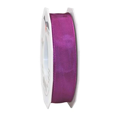 Image of Präsent Lyon Wired Taffeta Ribbon Purple 25 mm Width, m Length