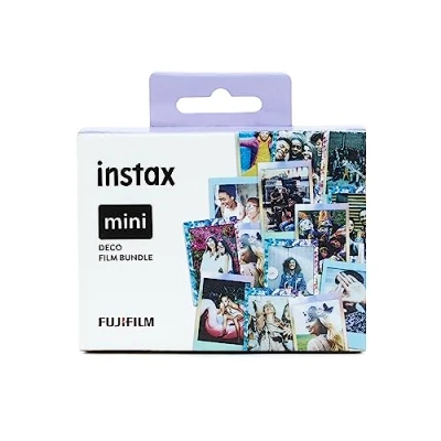 Image of INSTAX Deco Mini Confetti, Mermaid Tail &amp; Blue Frame Film 30 Shot Pack, Patterned