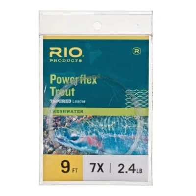 Image of Rio Powerflex Trout Fly Fishing Leaders, 9 Foot 6 Pack