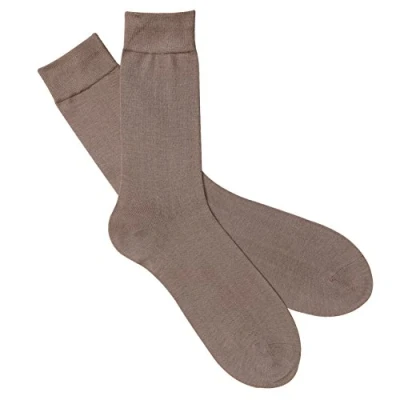 Image of Jasmine Silk Men Pure Evening Socks Thermal (Taupe)