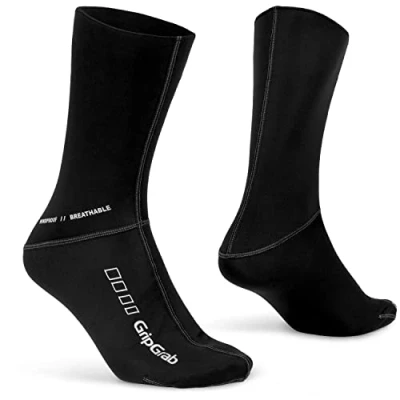 Image of GripGrab Windproof Thermal Spring Autumn Cycling Socks Extra Long High Cut Pre Shaped Cold Wind Protection Bike Sock